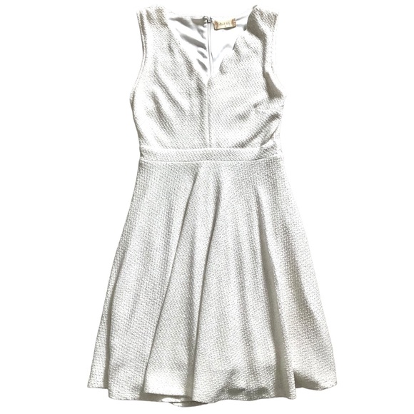 Altar’d State Women’s Sleeveless Scallop V-Neck Knit Skater Dress, White Small - Picture 6 of 11